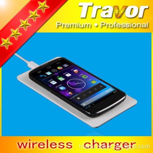 Qi Wireless Charger Pad for All Smartphone (TRAVOR\Black+Leather\WX-WA2)